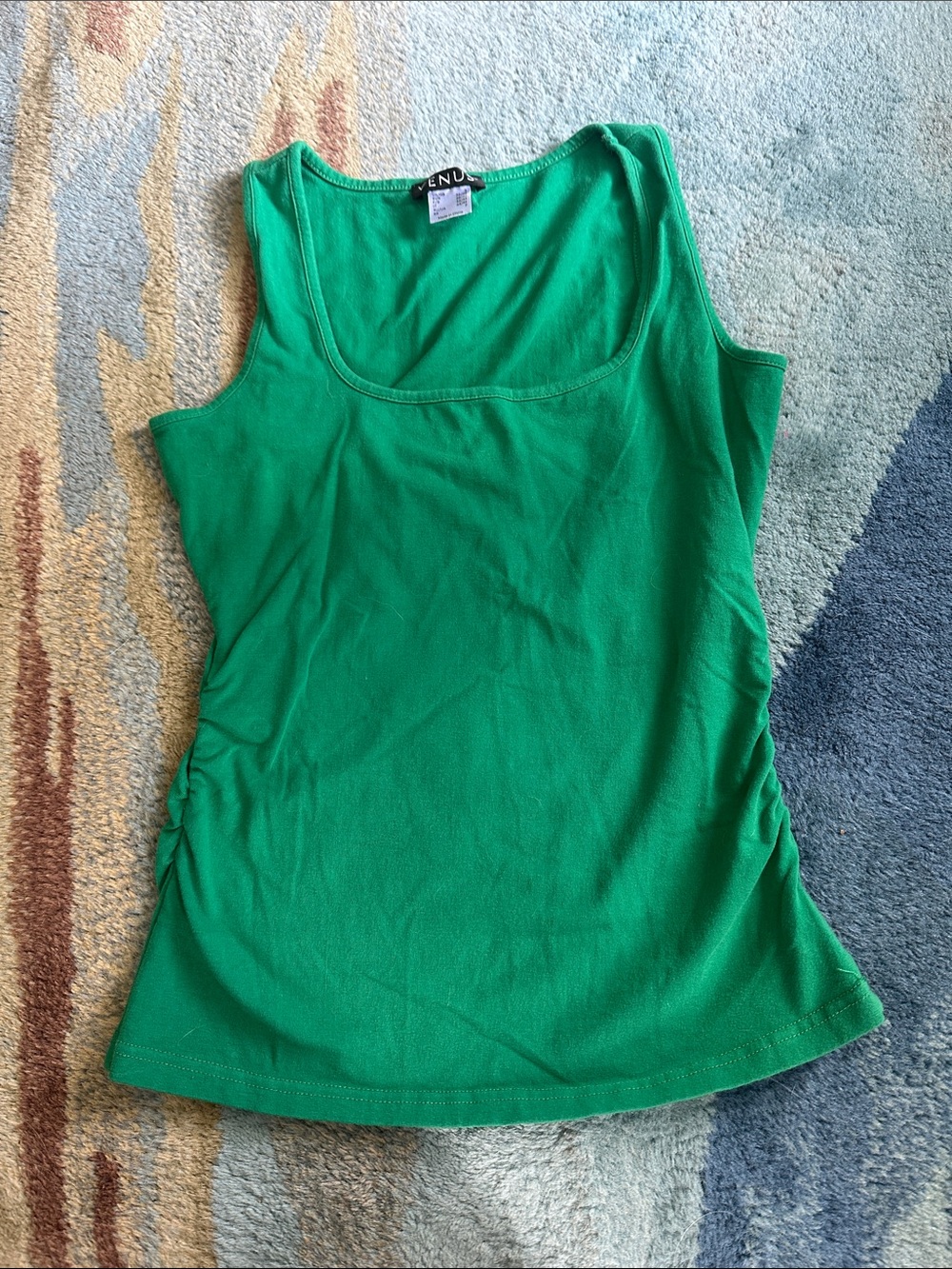 VENUS Green Scoop Neck Tank